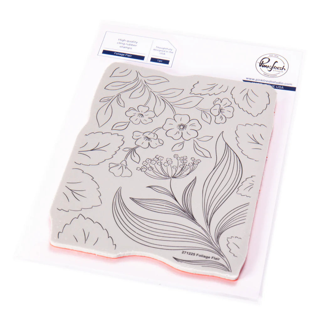 Pinkfresh Foliage Flair Cling Stamp