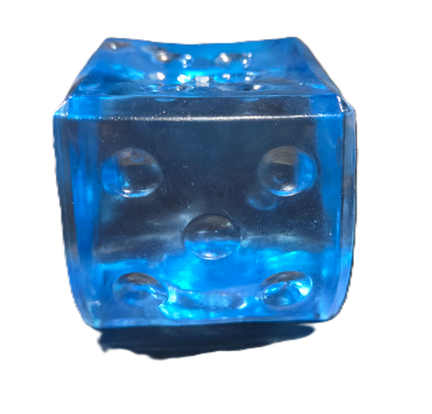 Squishy Stress Buster Blue Dice Cube