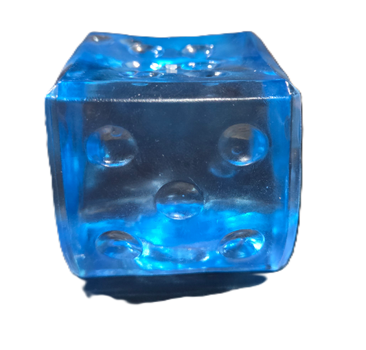 Squishy Stress Buster Blue Dice Cube