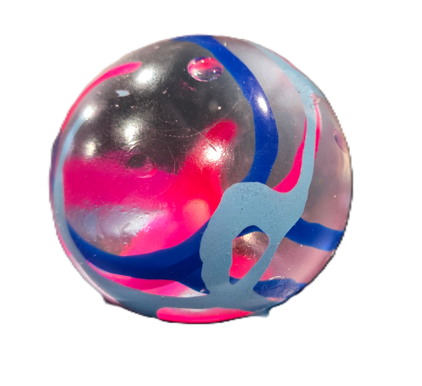 Pink Blue Swirl Squishy Ball Toy