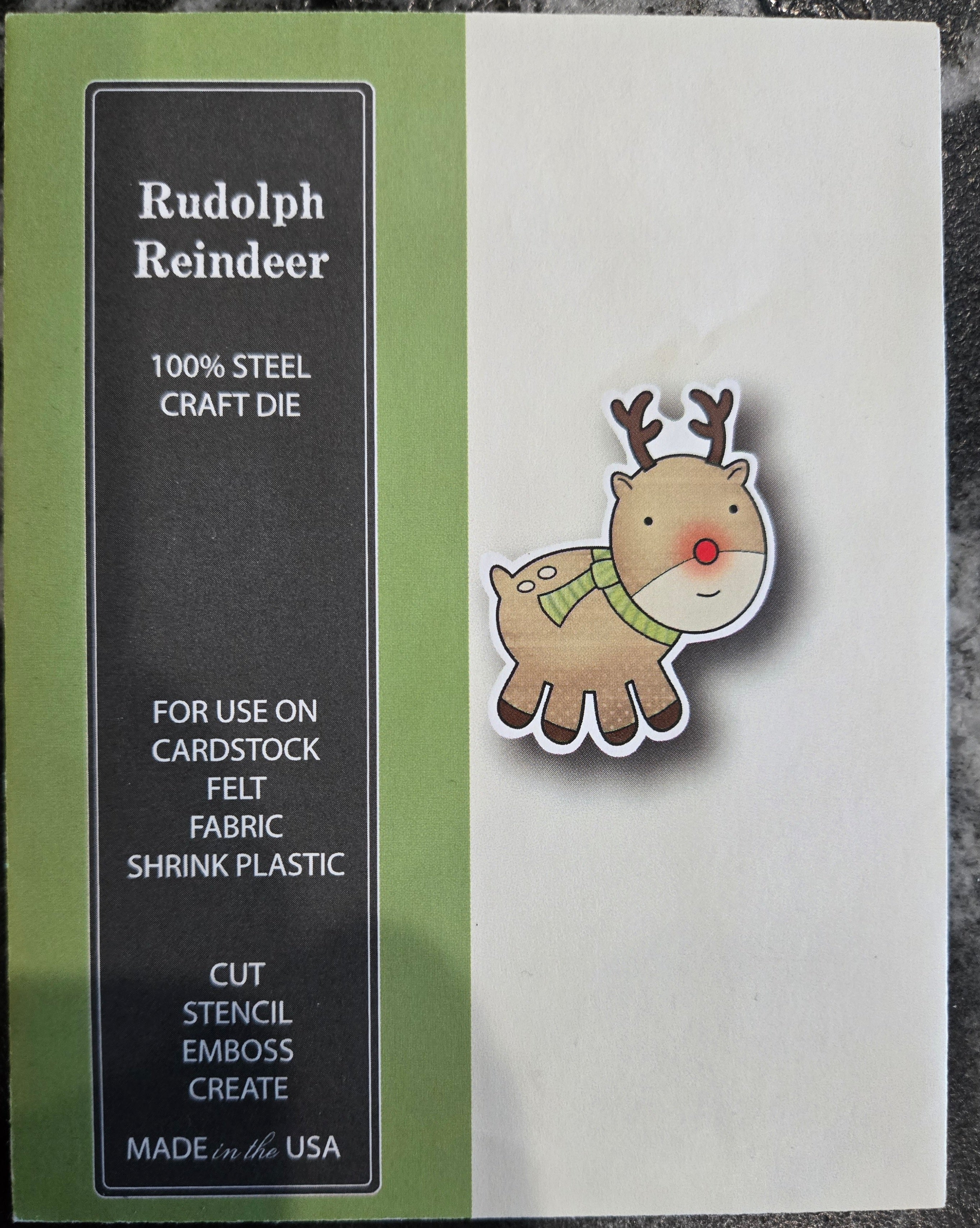 Poppy Stamps Rudolph Reindeer Outline Die – Country Croppers