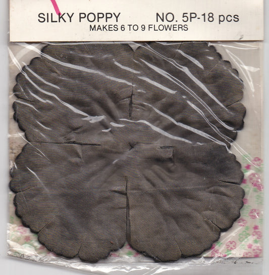 Silky Poppy Paper Flower Crafts Black