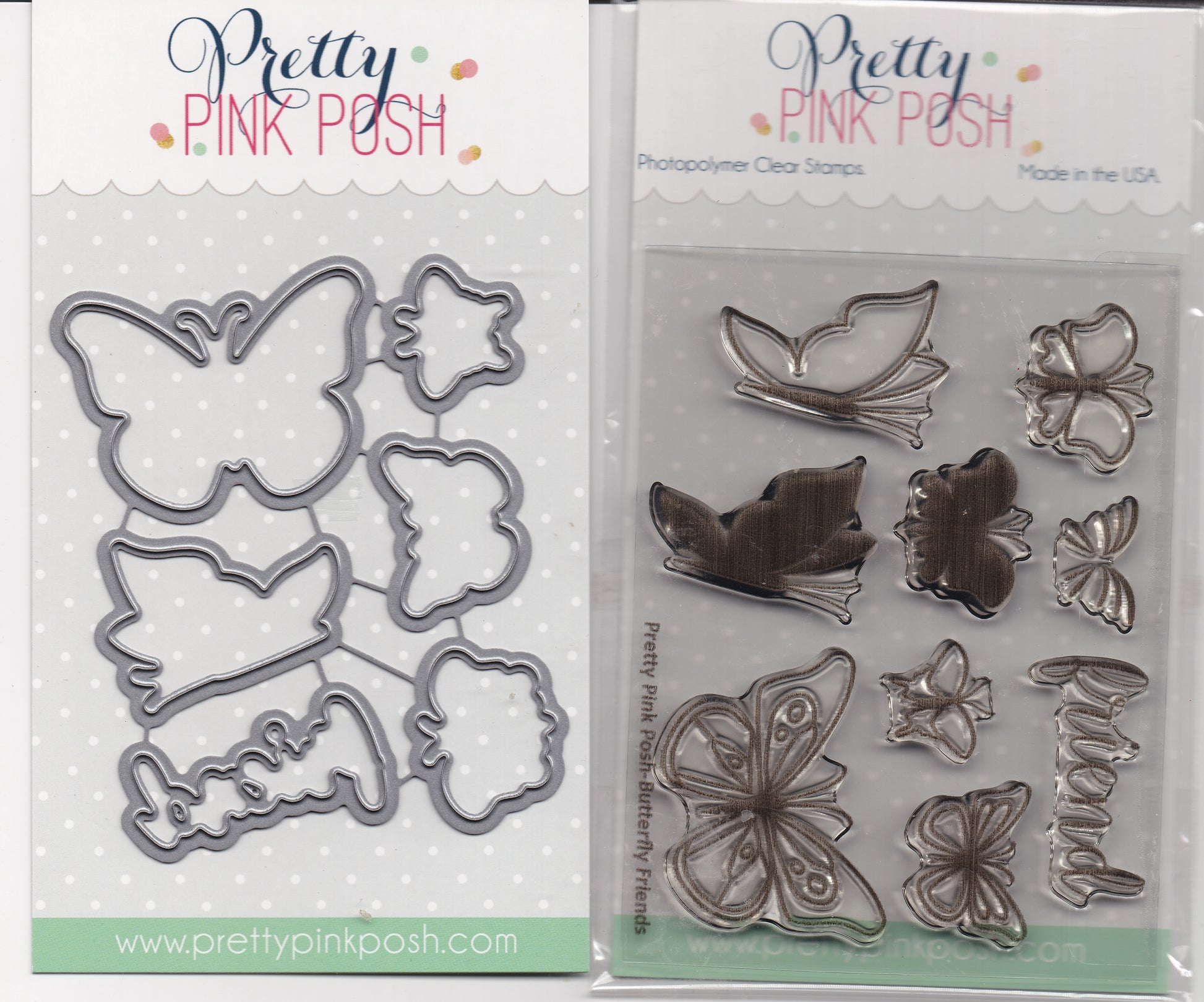 Pretty Pink Posh Butterfly Friends Stamps and Dies Set