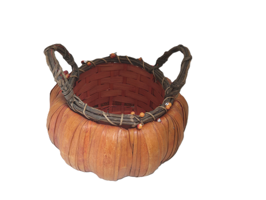 Pumpkin Wicker Basket
