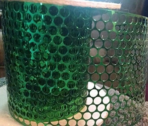 Green Punched Metallic Ribbon