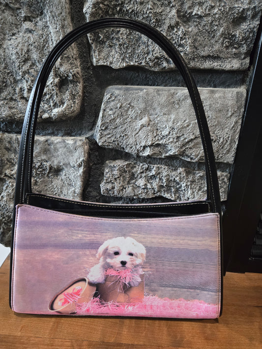 White Maltese Dog Purse Handbag