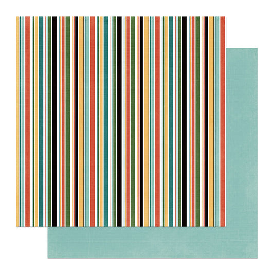 Rise and Run Stripe Scrapbook Paper by Photo Play