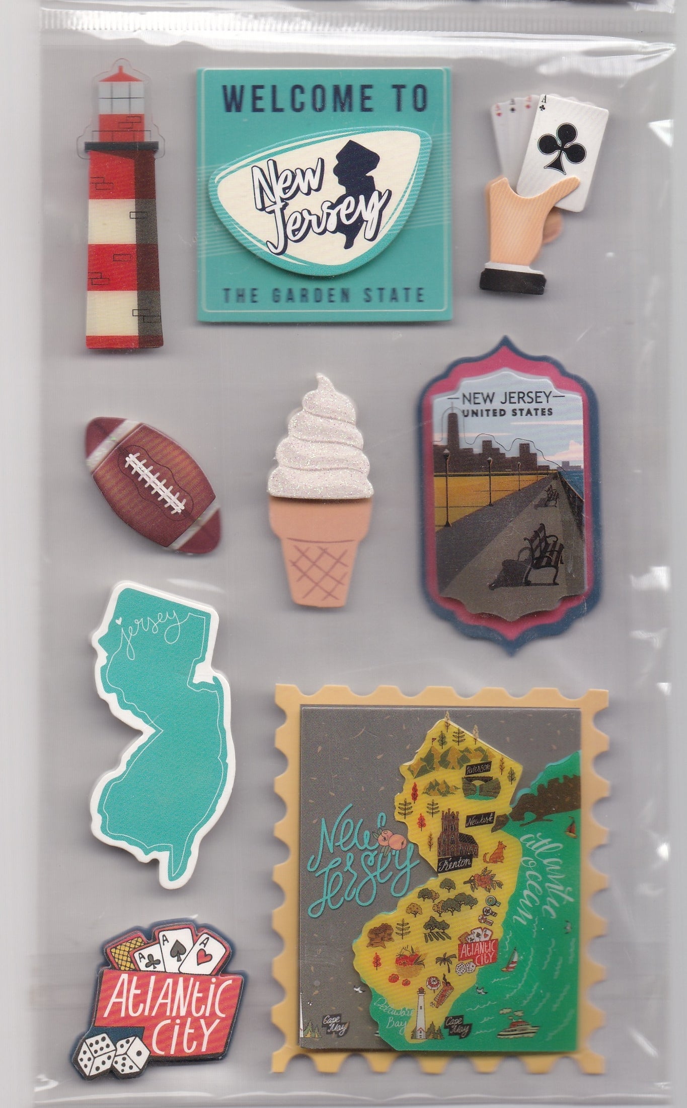 3d New Jersey Stickers
