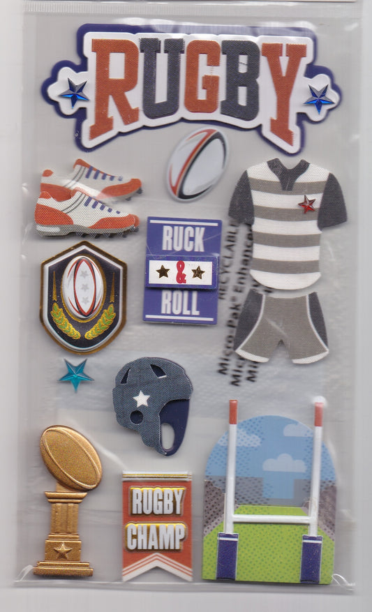 Rugby 3d Stickers