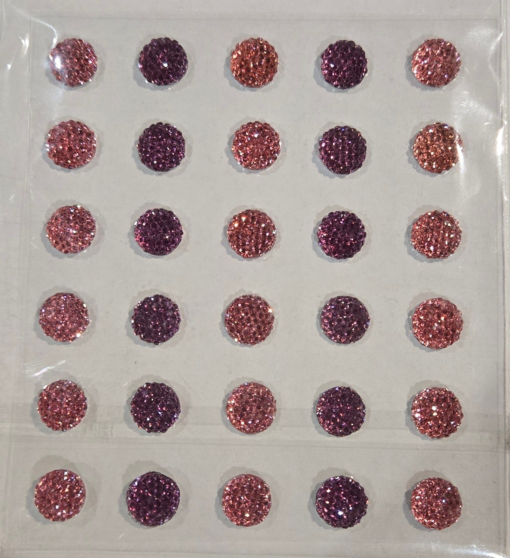 Pink and Purple Gemstones Rhinestone Stickers