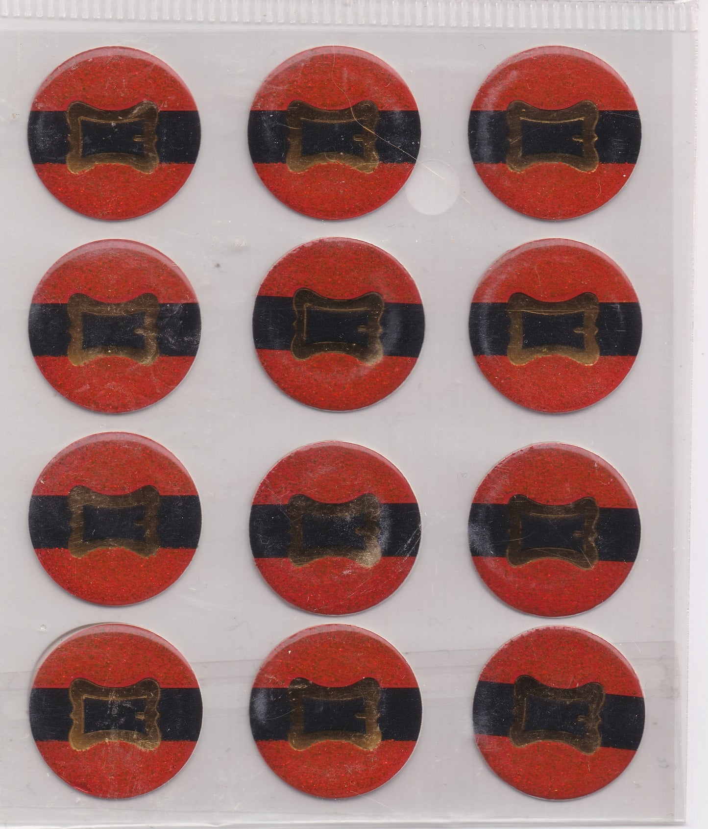 Santa's Belt Epoxy Stickers