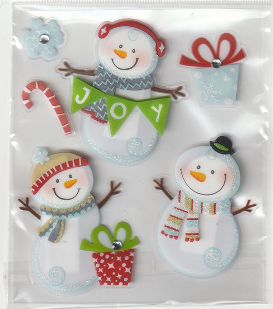 3d Snowman Stickers