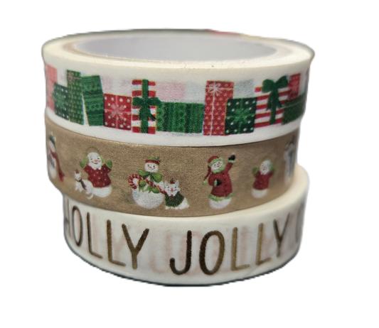 Christmas Snowman Washi Tape - 3 Spools
