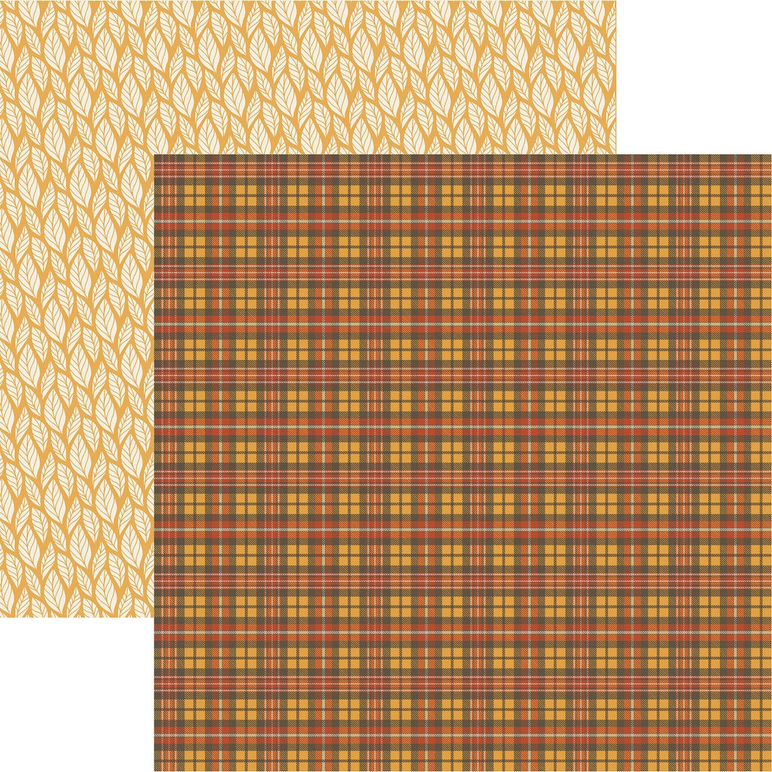 Reminisce Autumn Vibes Plaid Scrapbook Paper