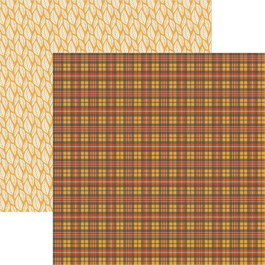 Reminisce Autumn Vibes Plaid Scrapbook Paper