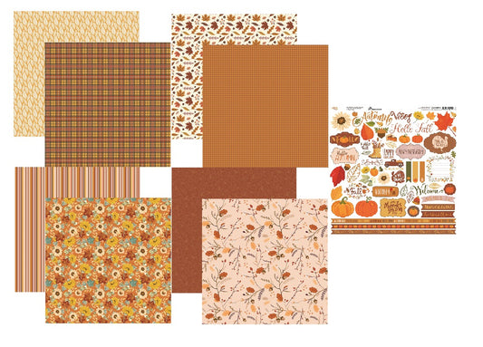 Reminisce Autumn Vibe Scrapbook Papers and Stickers