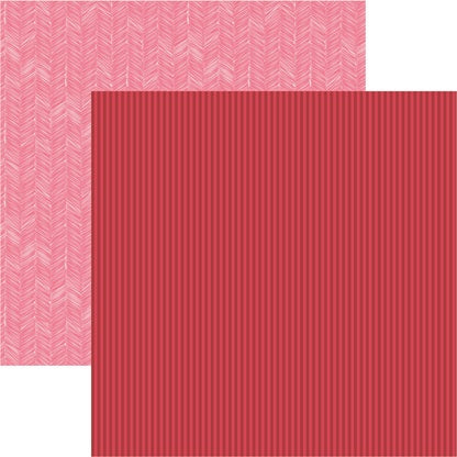 Be My Valentine - Love Stripe Scrapbook Paper by Reminisce