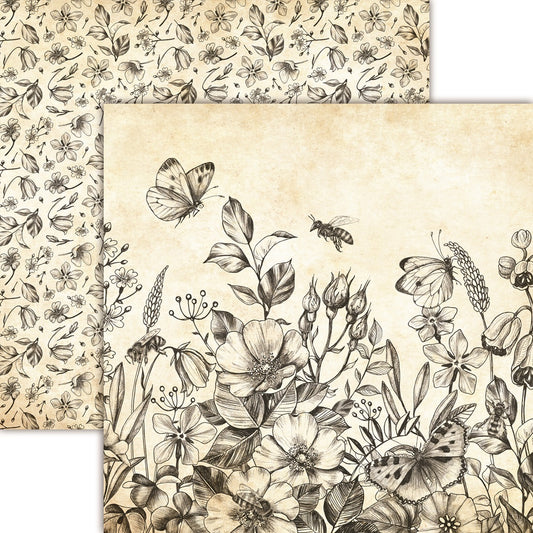 Bee happy - Bee Meadow Scrapbook Paper