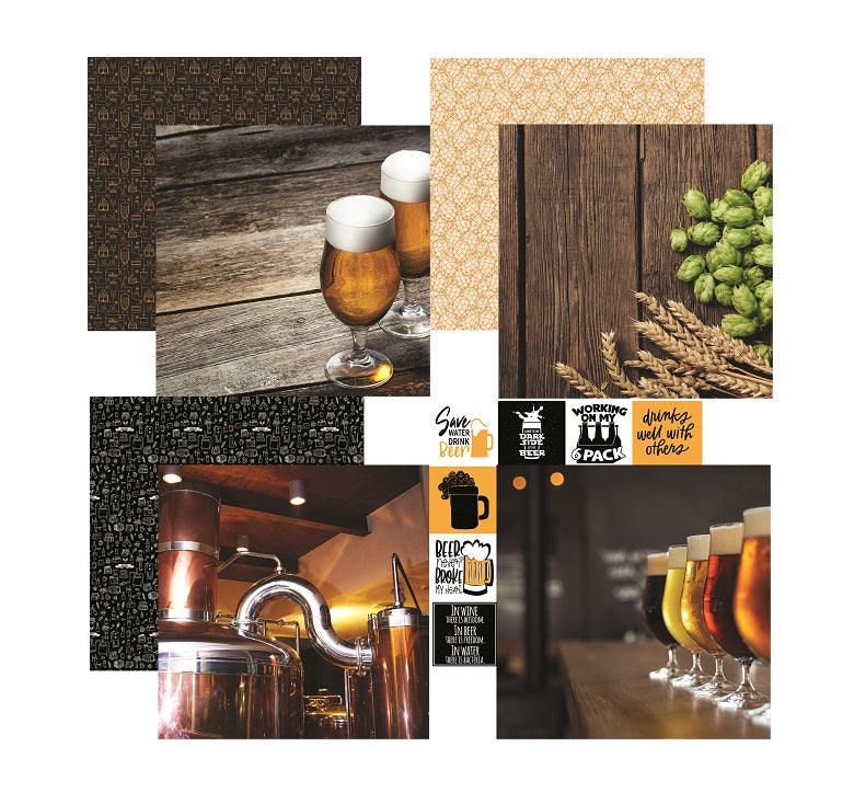 Beer Backing Paper Beer Thirty - 12X12 Scrapbook Paper Assortment Set - 4 sheets – Country ...