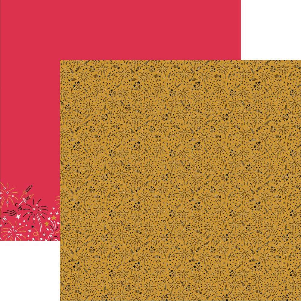Reminisce Cheers to a New year - Celebrate Scrapbook Paper