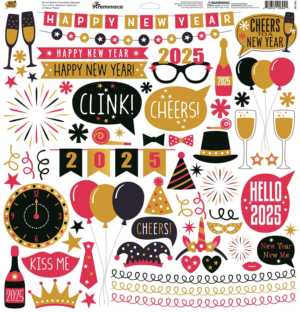 Reminisce Cheers to a New Year Stickers
