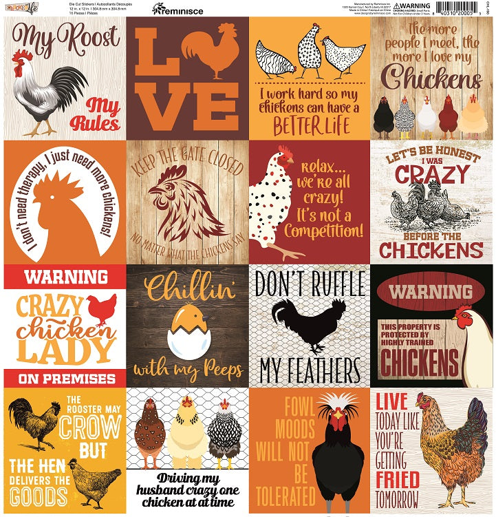 Reminisce Chicken Life Stickers