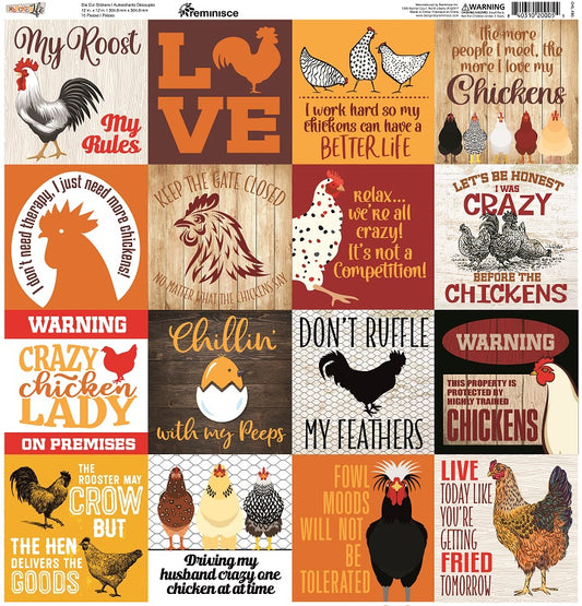 Reminisce Chicken Life Stickers
