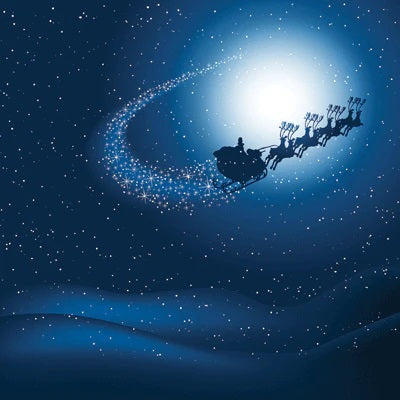 Santa's On His Way - Christmas Eve Scrapbook Paper