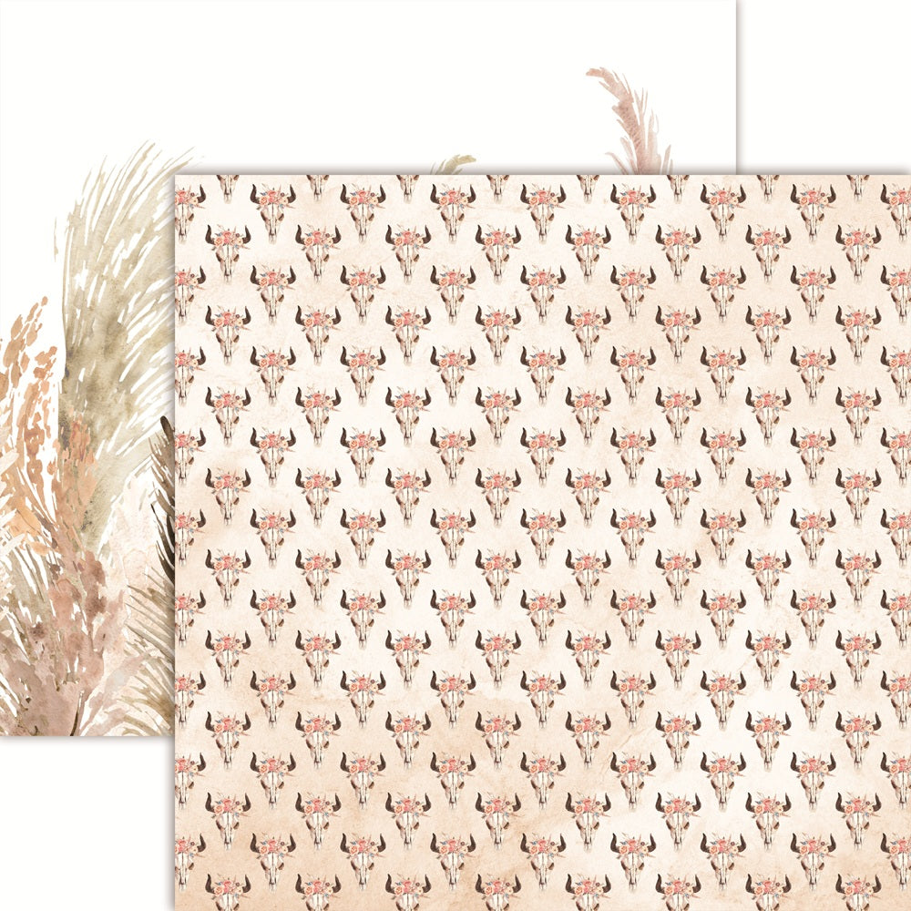 Texas Longhorn Desert Rose Scrapbook Paper by Reminisce