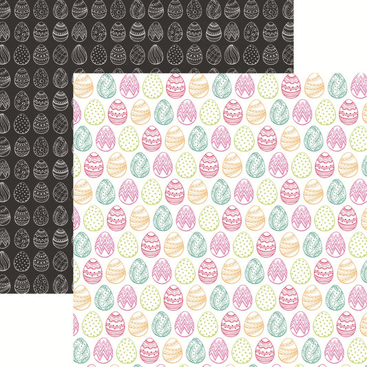 Reminisce Easter Bloom Egg Hunt Scrapbook Paper