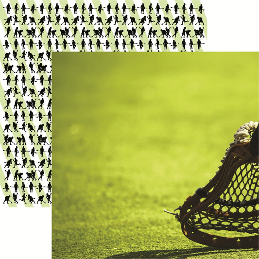 Reminisce Game Day Lacrosse Stick Scrapbook Paper