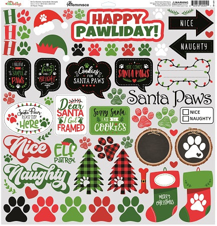 Happy Pawliday Dog Christmas Stickers