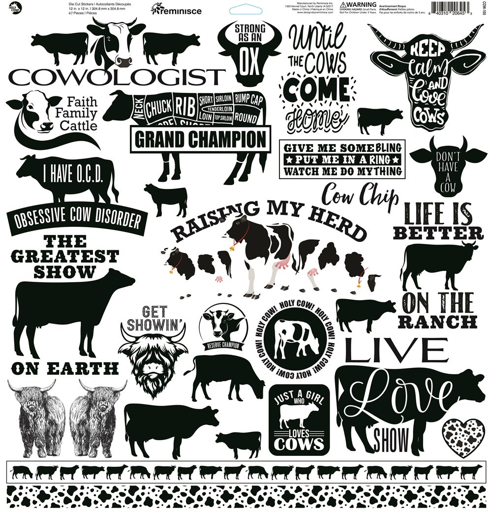 Holy Cow 12x12 Stickers Set – Country Croppers