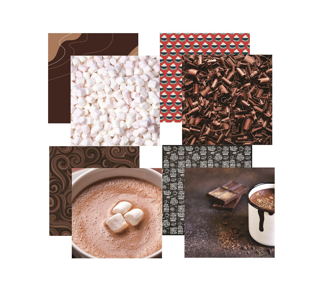 Hot Cocoa Scrapbook Paper Assortment Set - 4 Sheets – Country Croppers