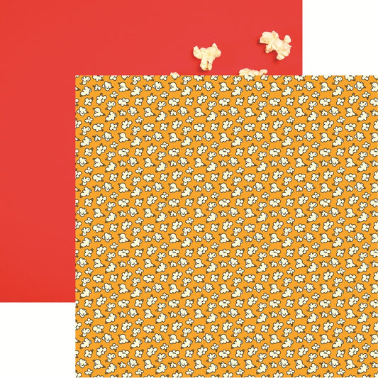 Movie Theater Popcorn - It's Showtime Scrapbook Paper by Reminisce