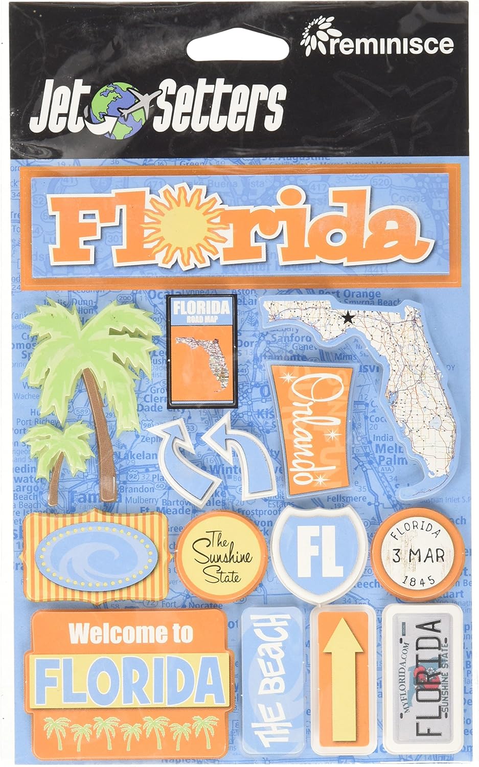 Florida Language Sticker Florida 3d State Stickers - Jet Setters 1.0 – Country Croppers