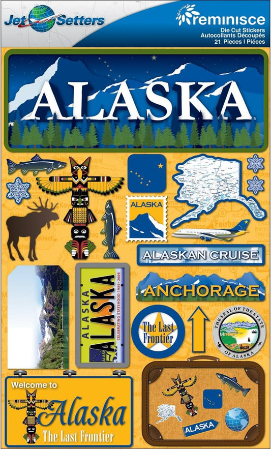 Alaska 3d State Stickers - Jet Setters 2.0