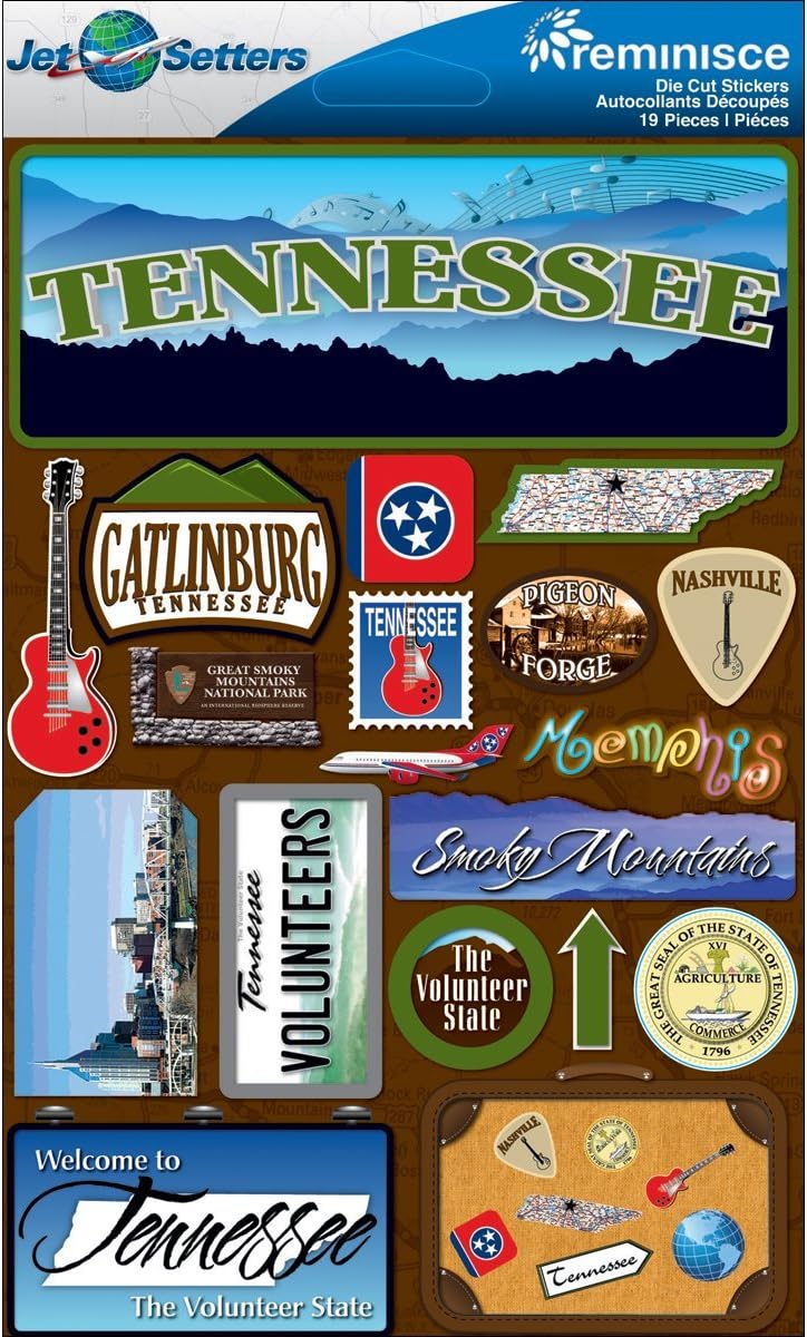 Tennessee Stickers by Reminisce Jet Setters 2.0