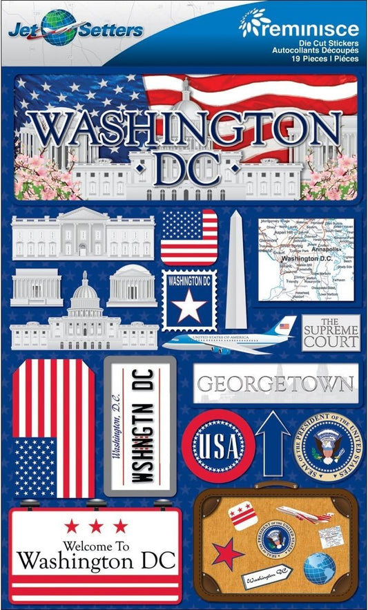 Reminisce Jet Setters Washington DC Stickers
