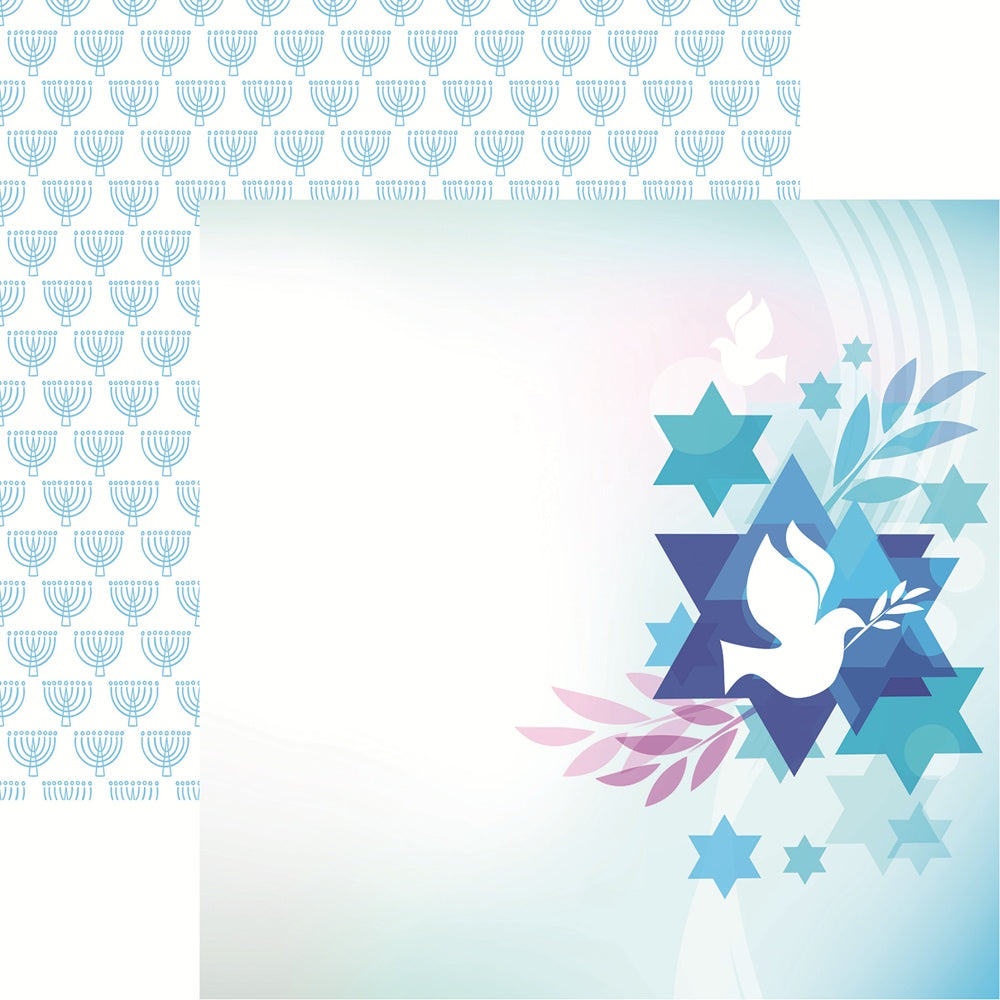 Reminisce Jewish Celebrations Star of David Scrapbook Paper