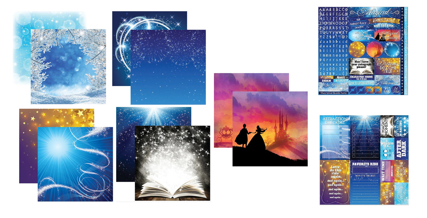 Magical Too - 12x12 Scrapbook Papers & Stickers Set by Reminisce