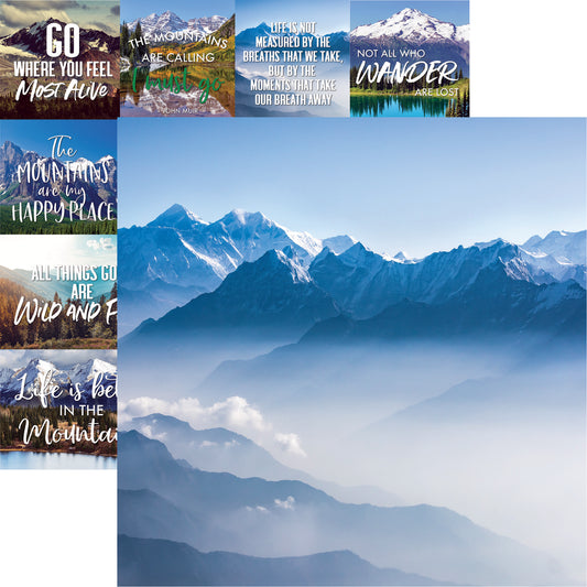 Reminisce mountains Calling Mountain Sky Scrapbook Paper