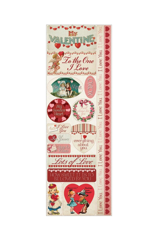Forever Hearts Valentine Stickers 12x12 - by Reminisce – Country Croppers