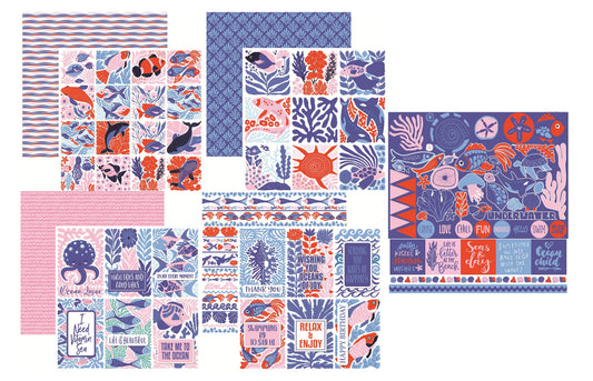 Reminisce Ocean Market Papers and Stickers Set