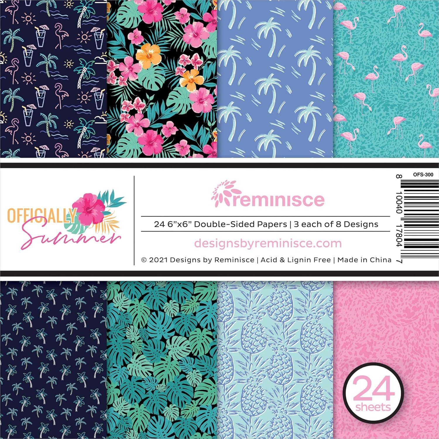 Reminisce Officially Summer 6x6 paper Pad