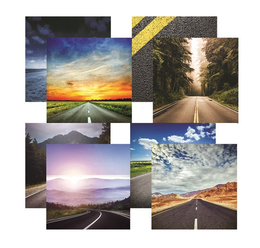 On the Road Again - 12X12 Travel Scrapbook Papers Set of 4