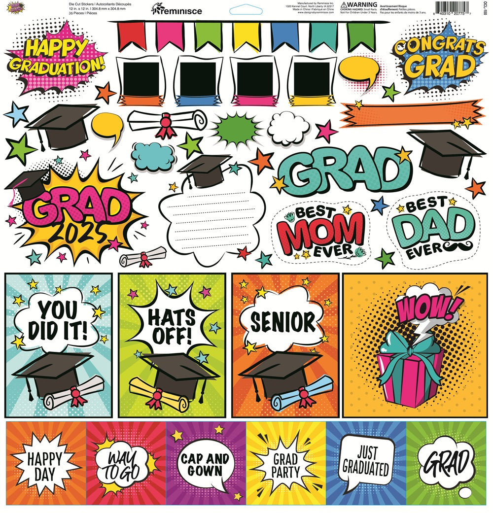 Graduation Rectangle Sticker Our Class Graduation 12x12 Stickers – Country Croppers