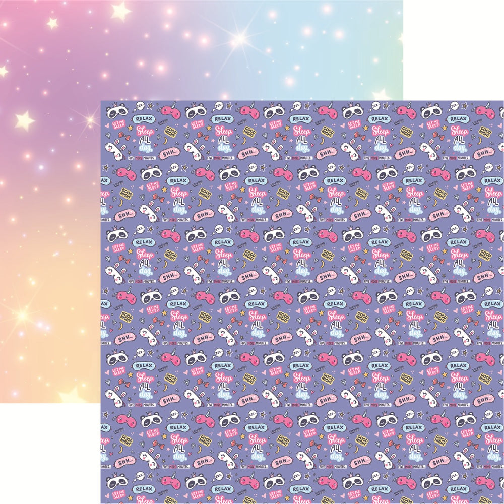 Reminisce Pajama Party Goodnight Scrapbook Paper