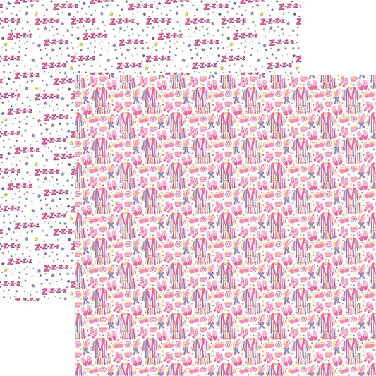 Reminisce Pajama Party Lets Sleepover Scrapbook Paper