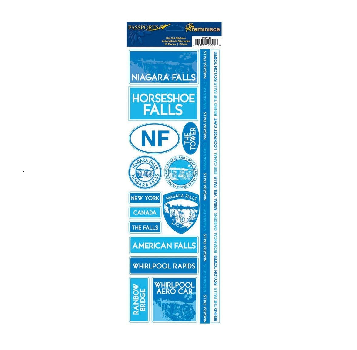 Reminisce Passport Niagara Falls Stickers